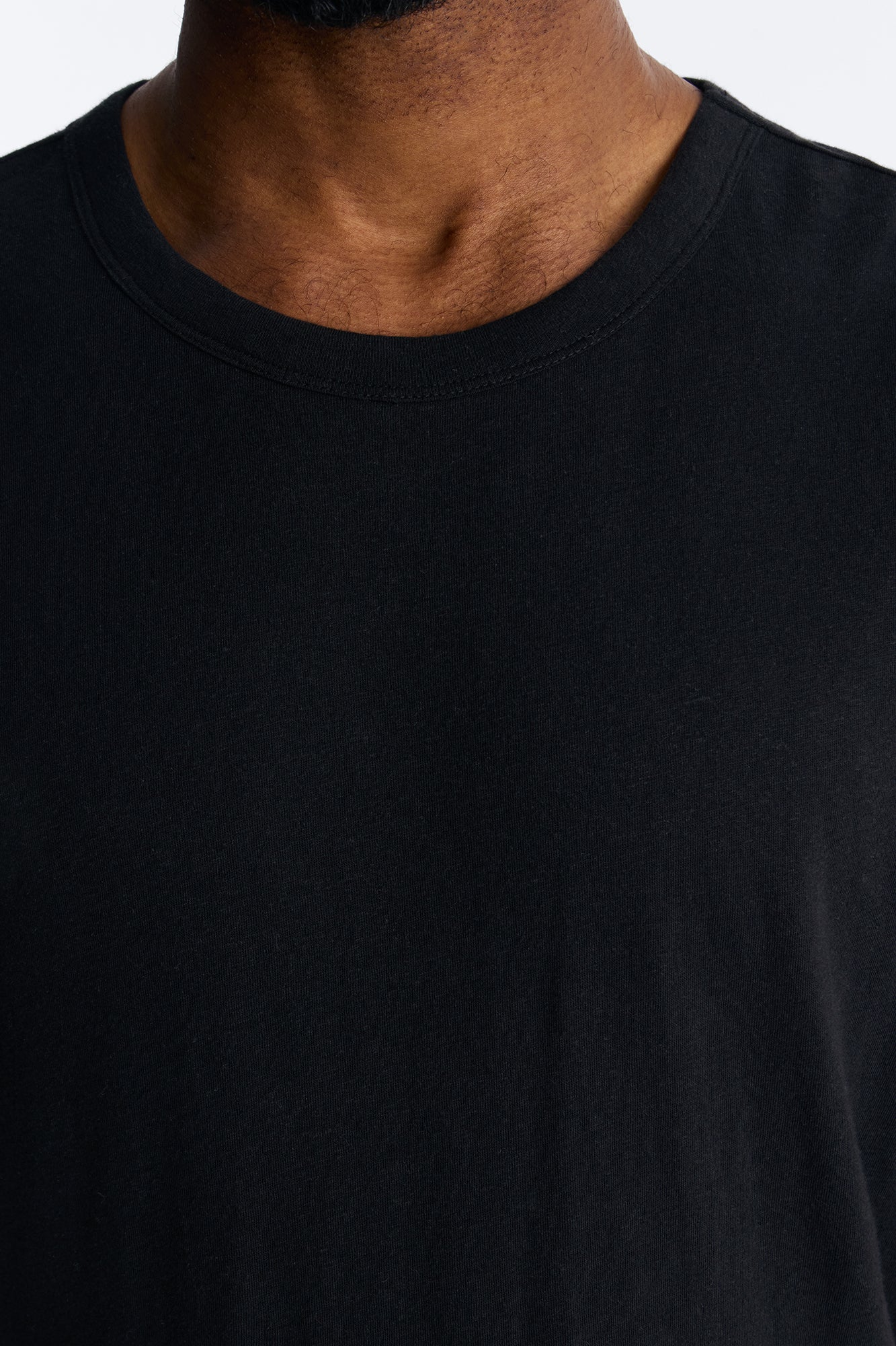 Bahamas Linen Crew Tee - Black