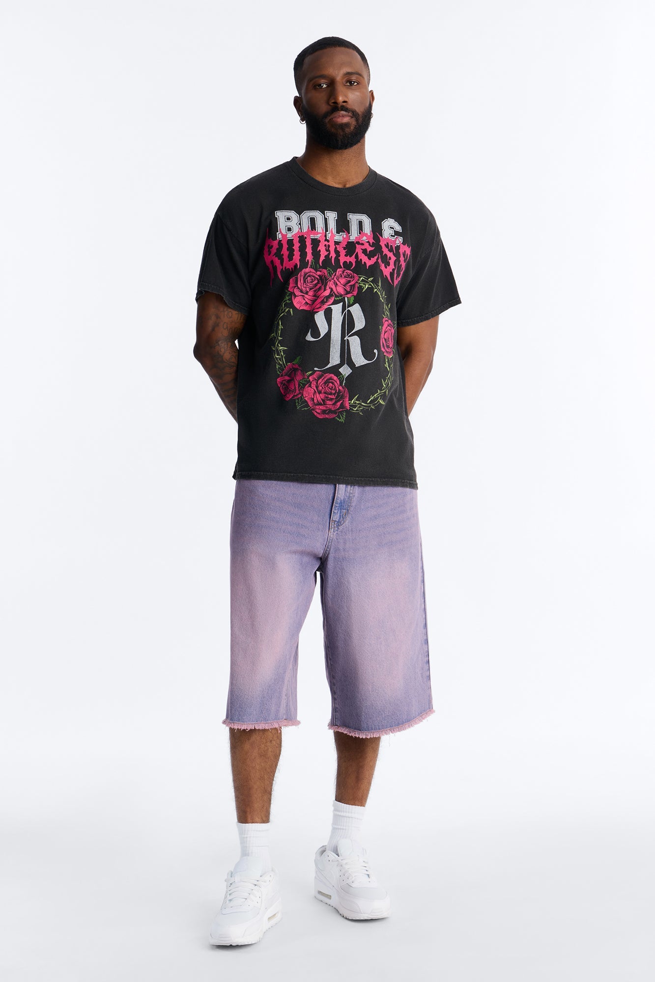 Bold And Ruthless Oversized Short Sleeve Tee - Black