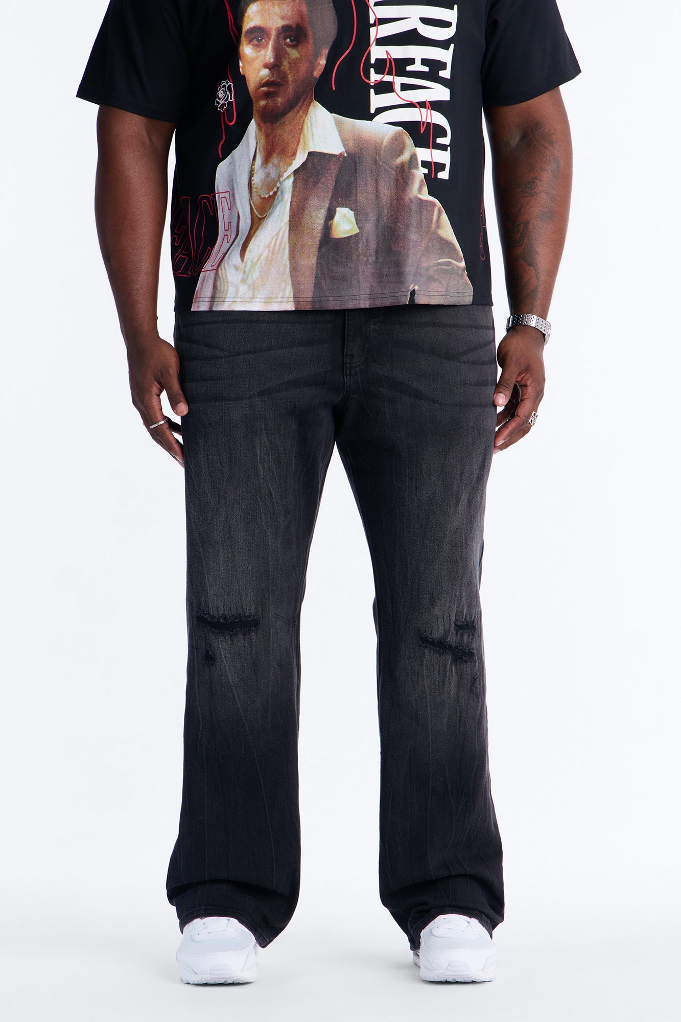 Dreamy Stacked Slim Flare Jeans - Black Wash