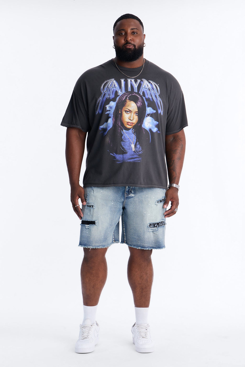 Aaliyah One In A Million Album Short Sleeve Tee - Black