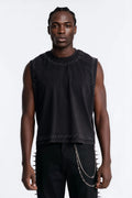 Boxy Cropped Caliber Muscle Tee - Black