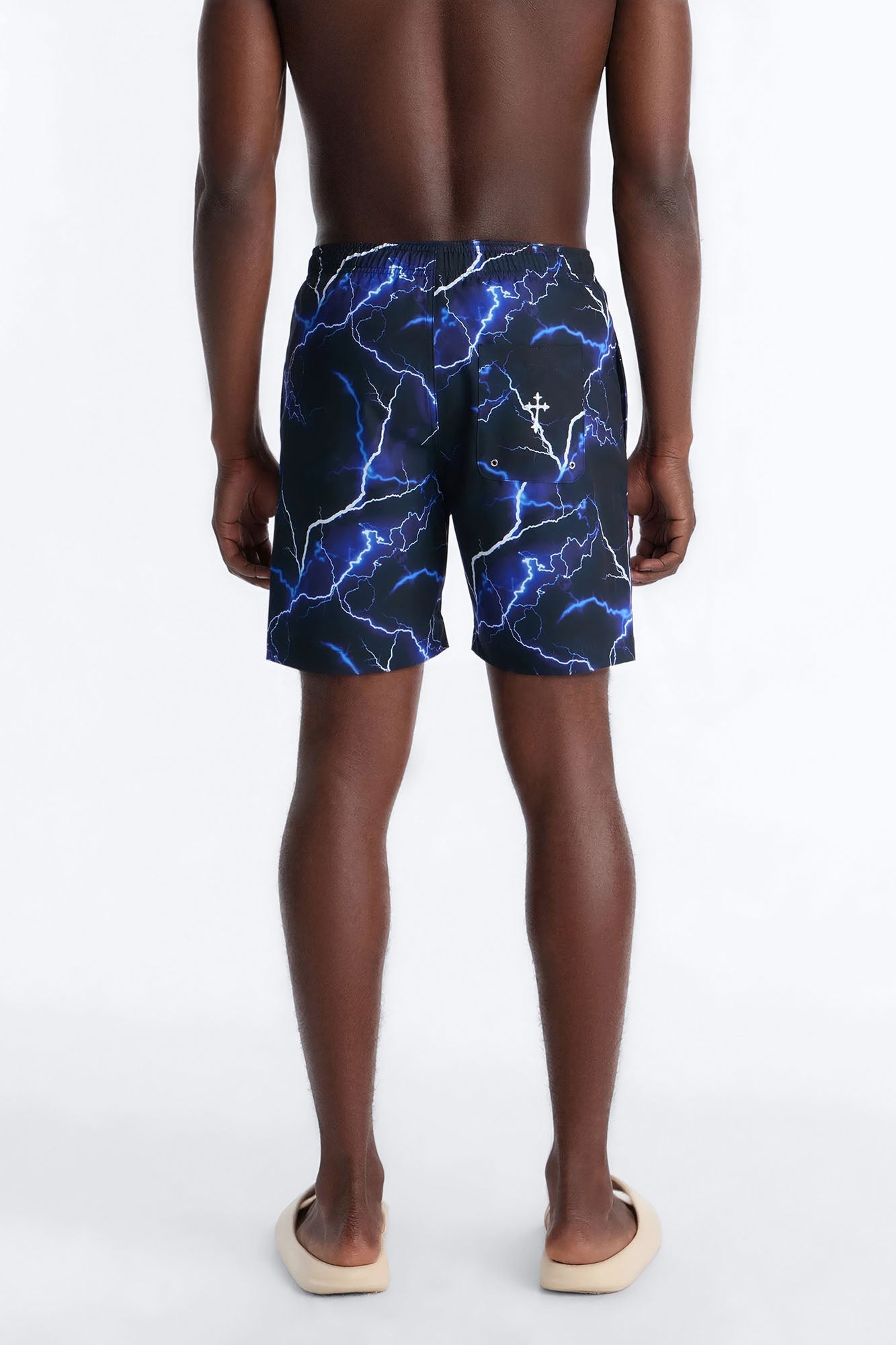 Faith Over Fear Swim Trunk 7″ - Black/Blue
