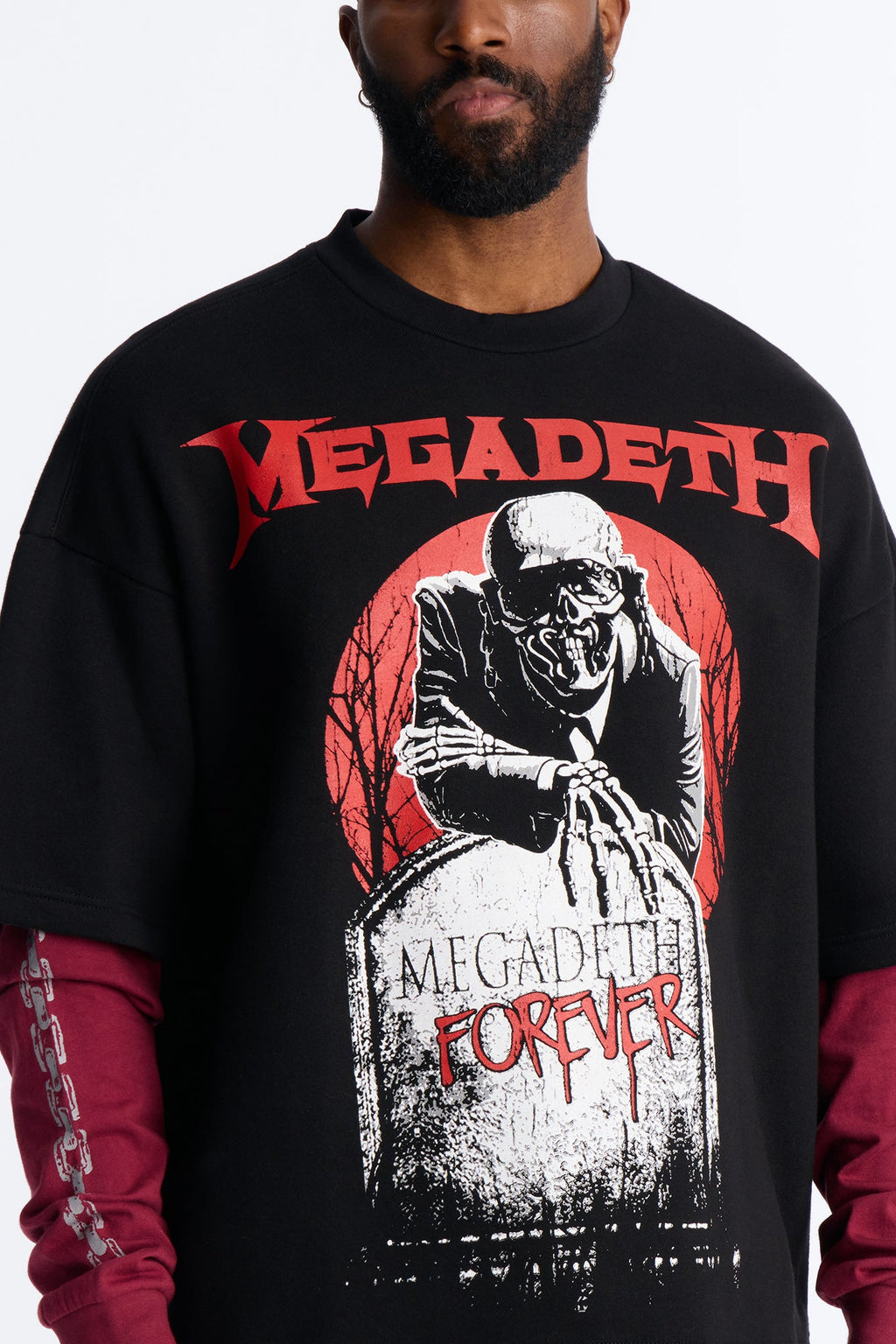 Megadeth Forever Oversized Fleece Twofer - Black Wash