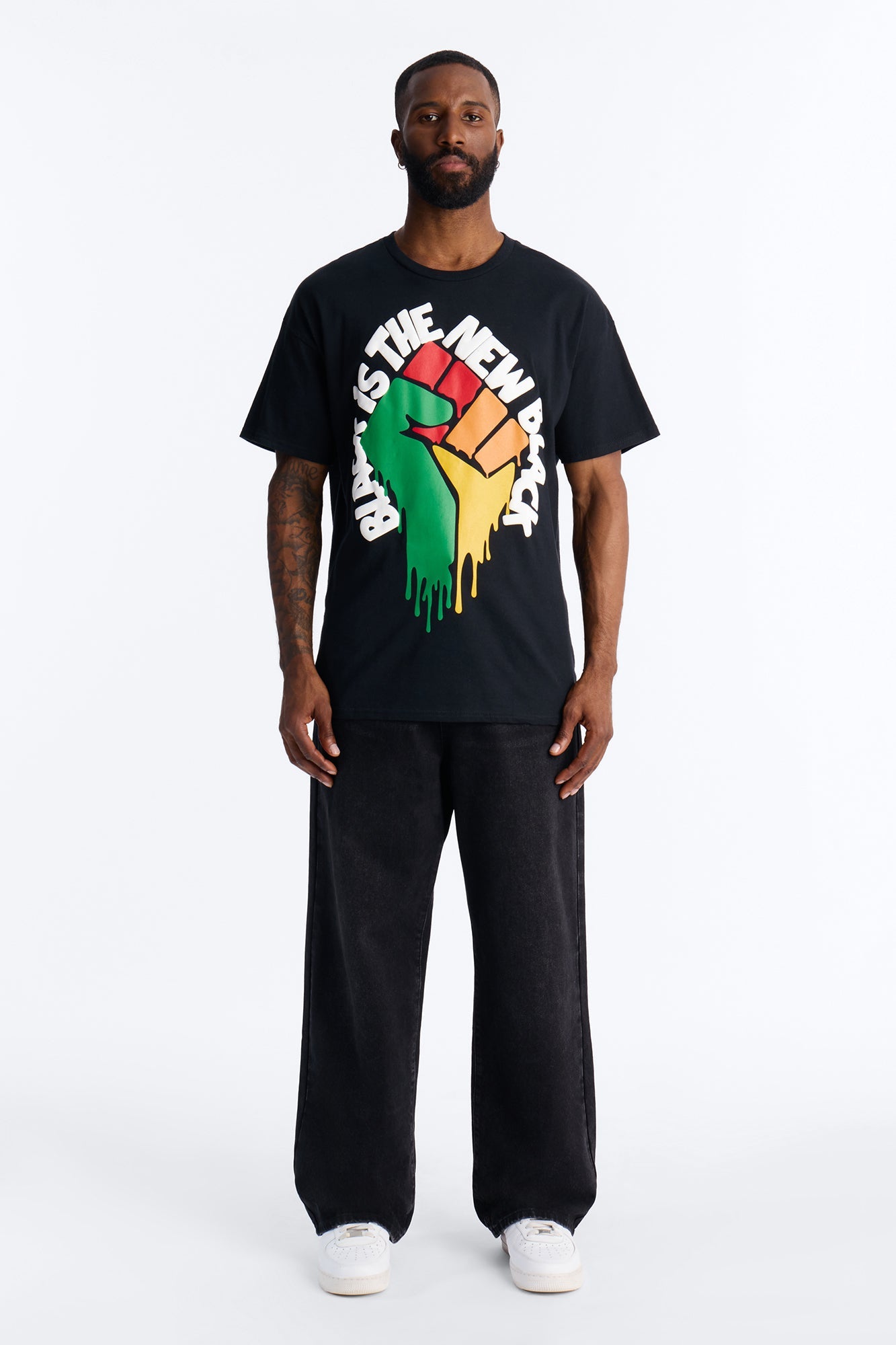 Black Is The New Black Oversized Short Sleeve Tee - Black
