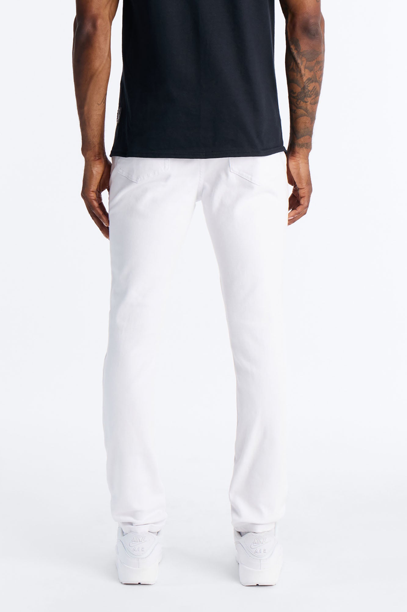 Everyday Slit Knee Skinny Jeans - White