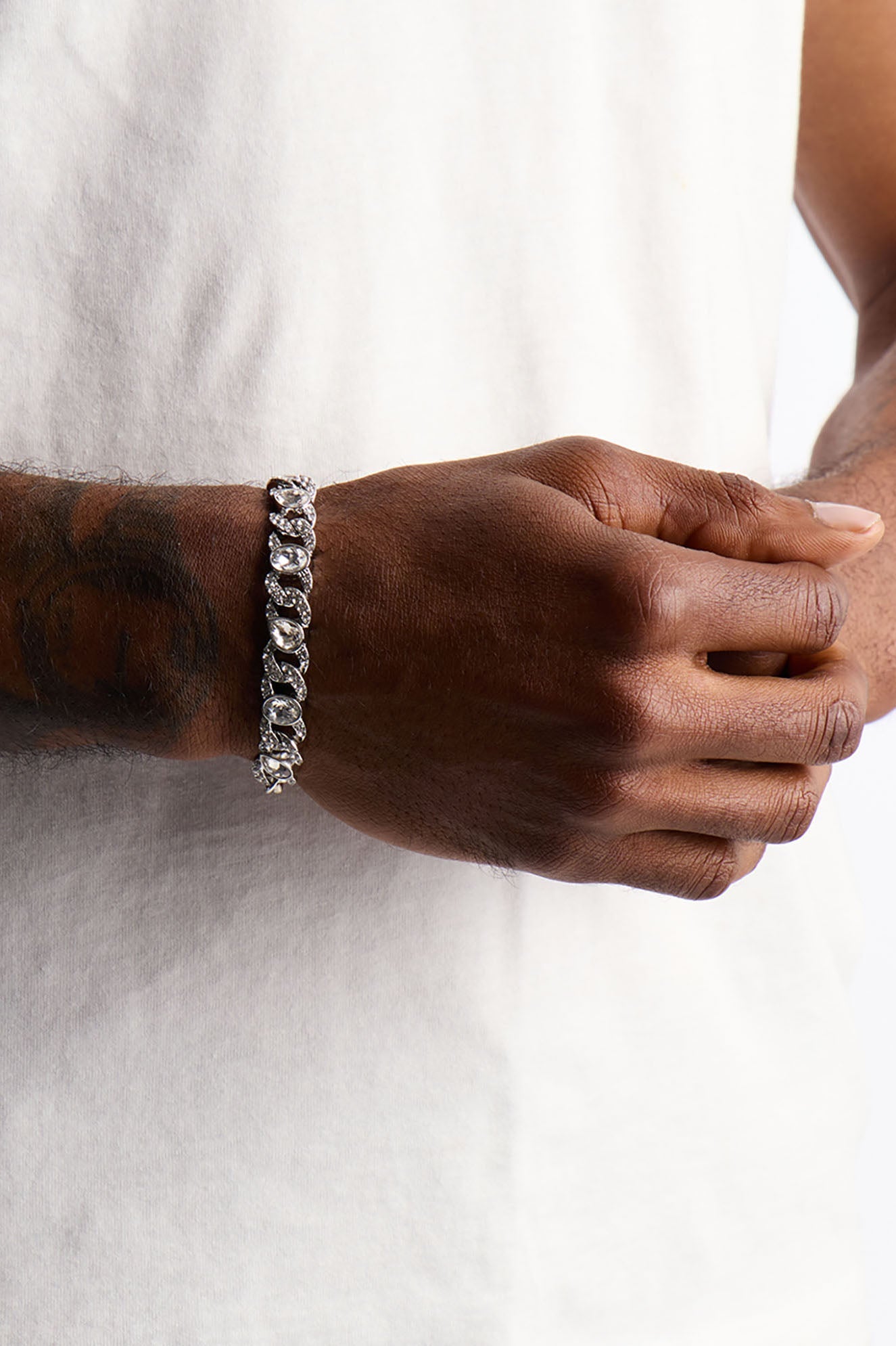 Opulent Oval Chain Bracelet - Silver