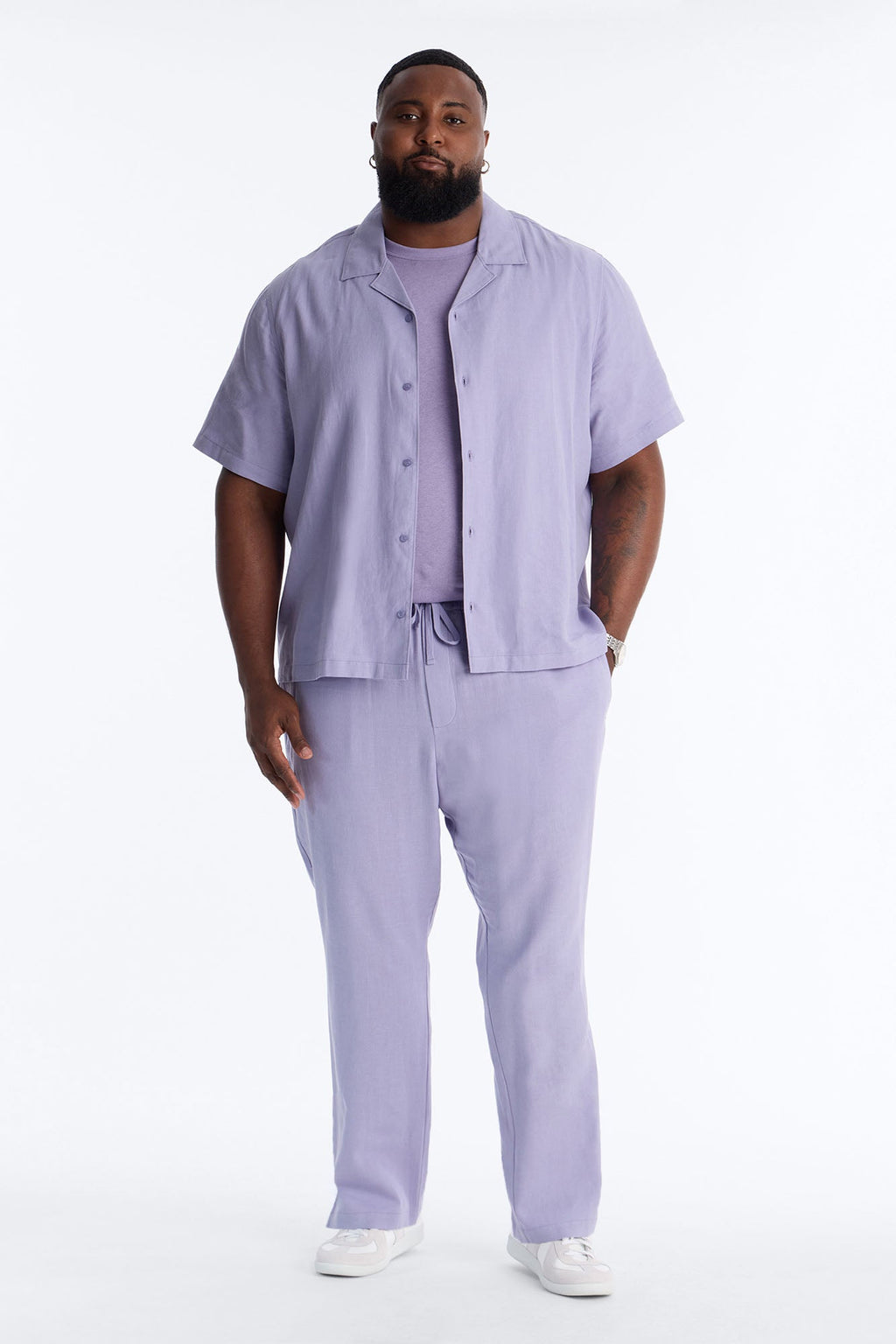 Bahamas Linen Shirt - Lavender
