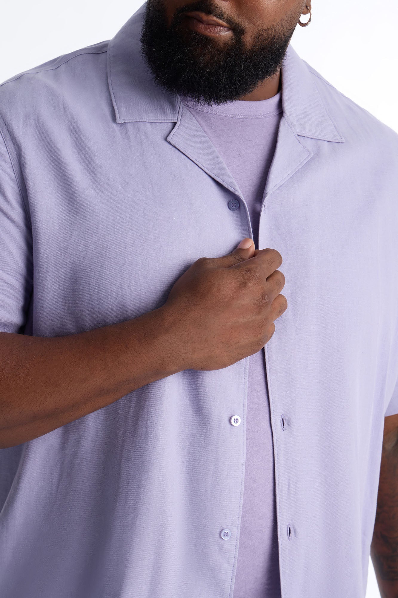 Bahamas Linen Shirt - Lavender