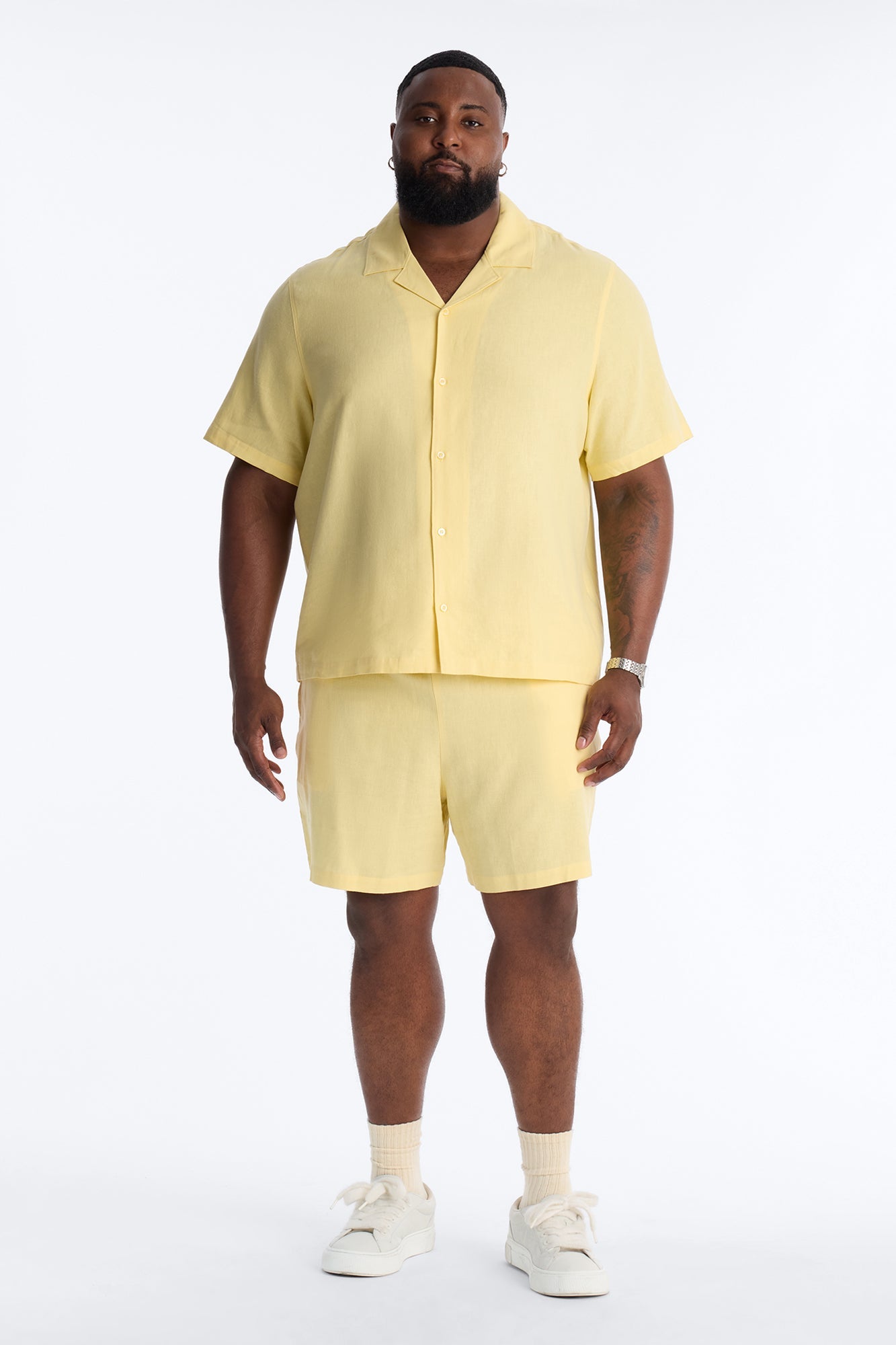 Bahamas Linen Shorts - Butter Yellow