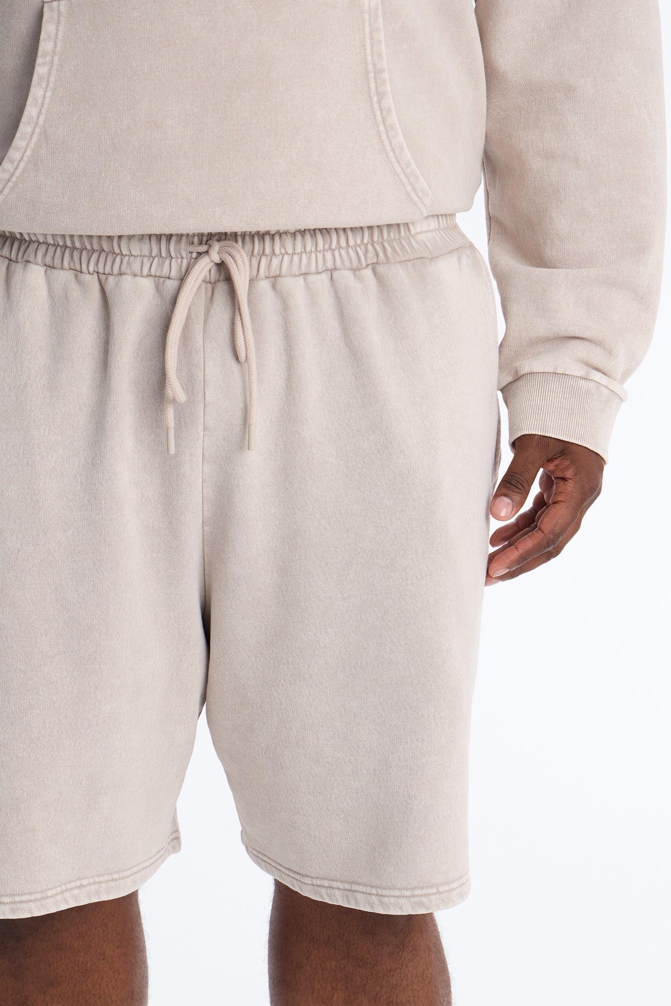 On The Go Washed Sweatshort - Taupe