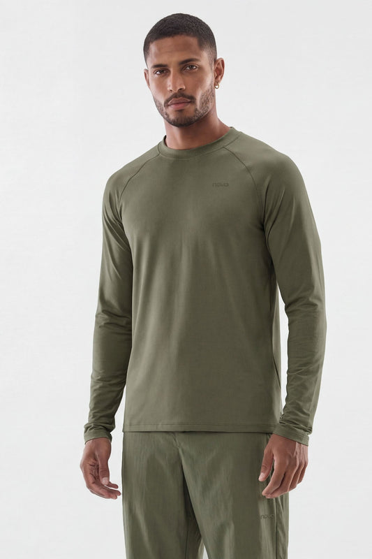 HexTech™ Long Sleeve Active Top - Moss