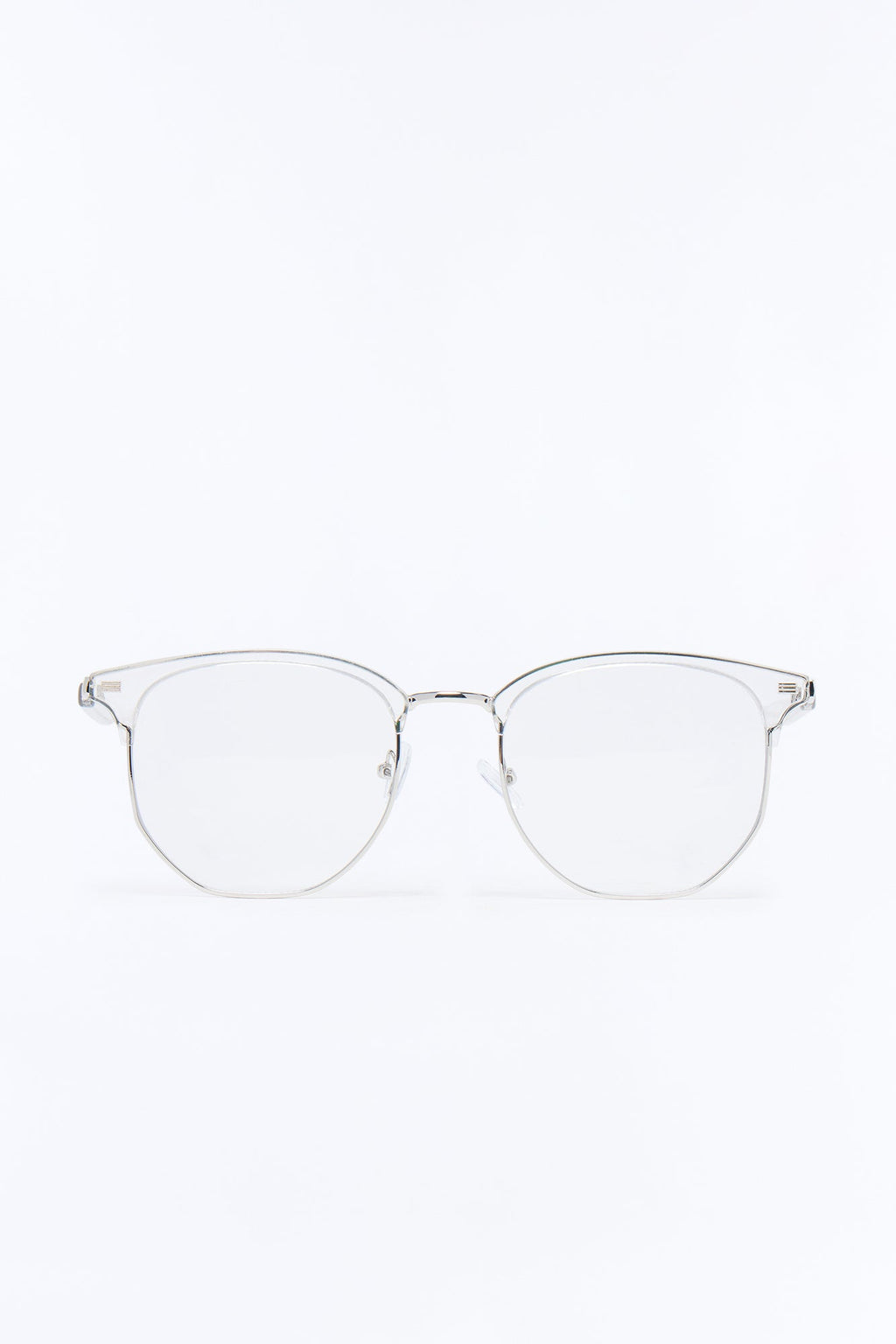 Slow Morning Hours Sunglasses - Clear/Silver