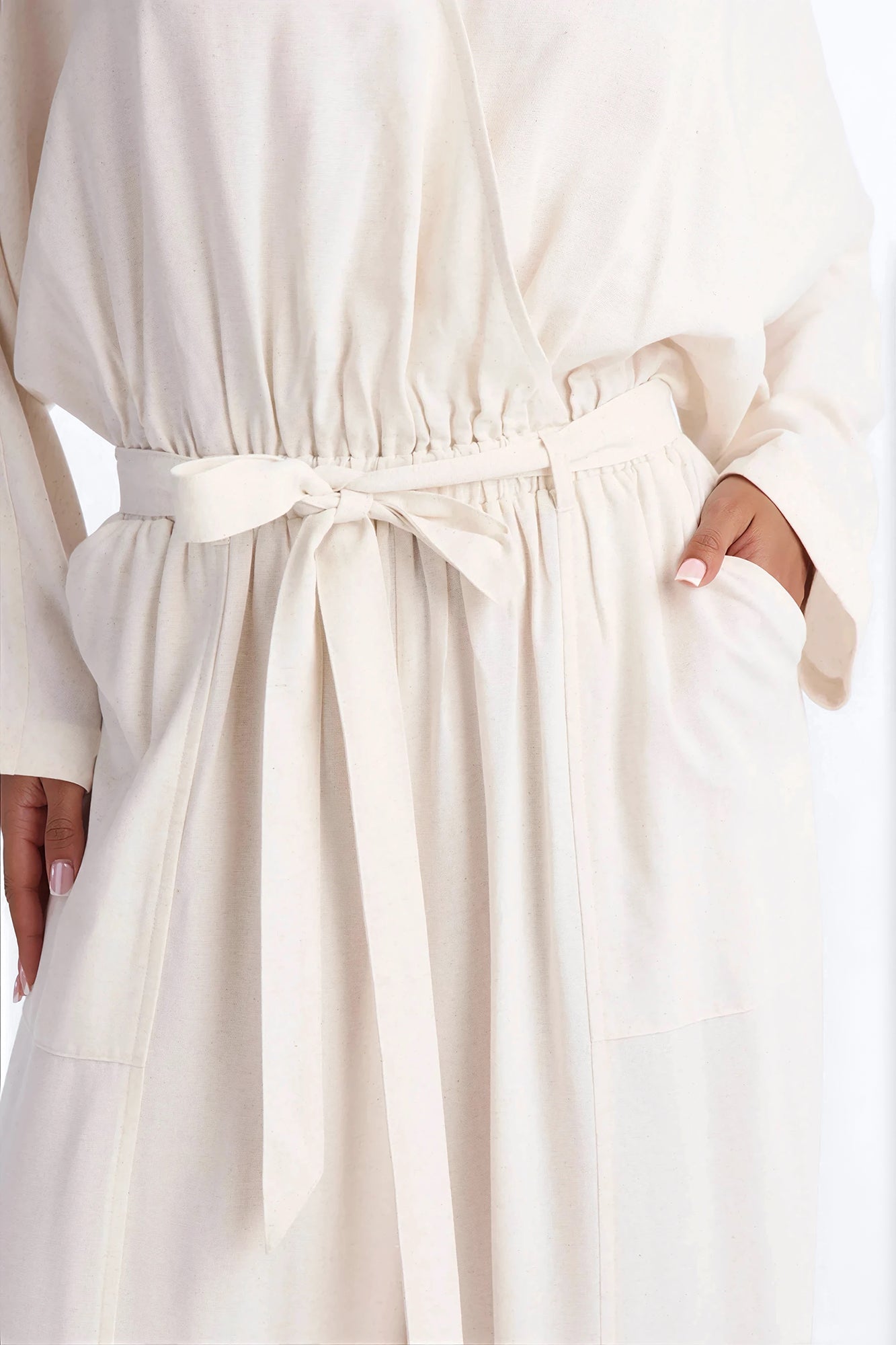 Emery Linen Straight Leg Jumpsuit - Cream