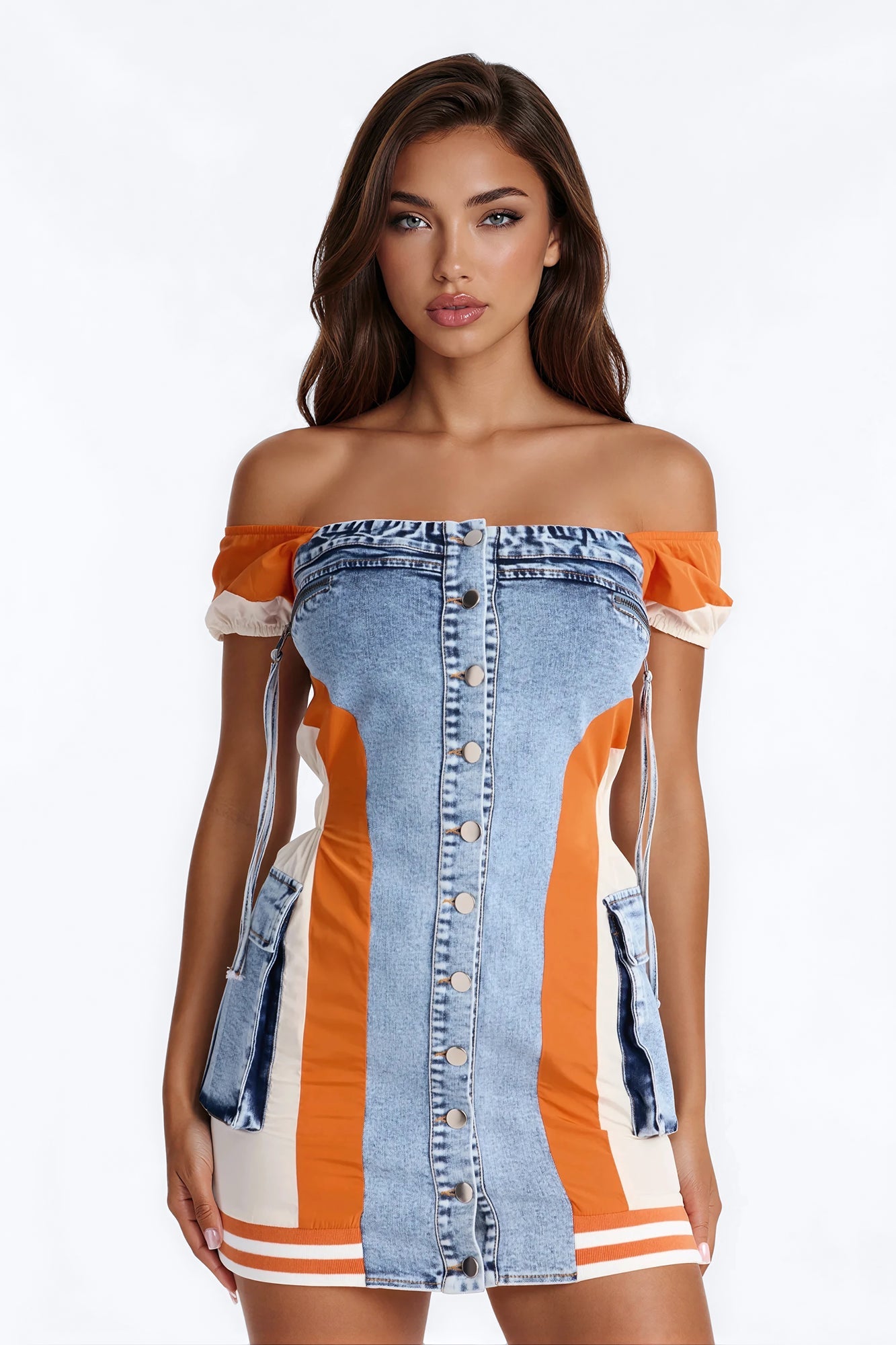 Iconic Sonic Denim Mini Dress - Denim