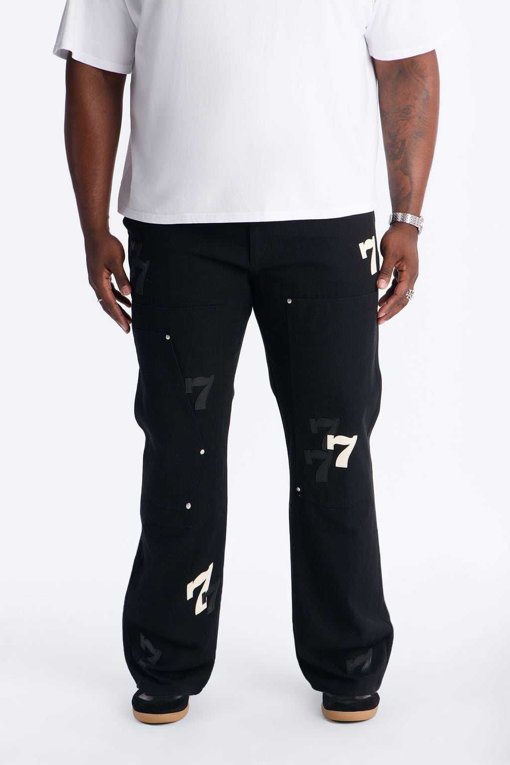 Straight Angel Numbers Pant - Black