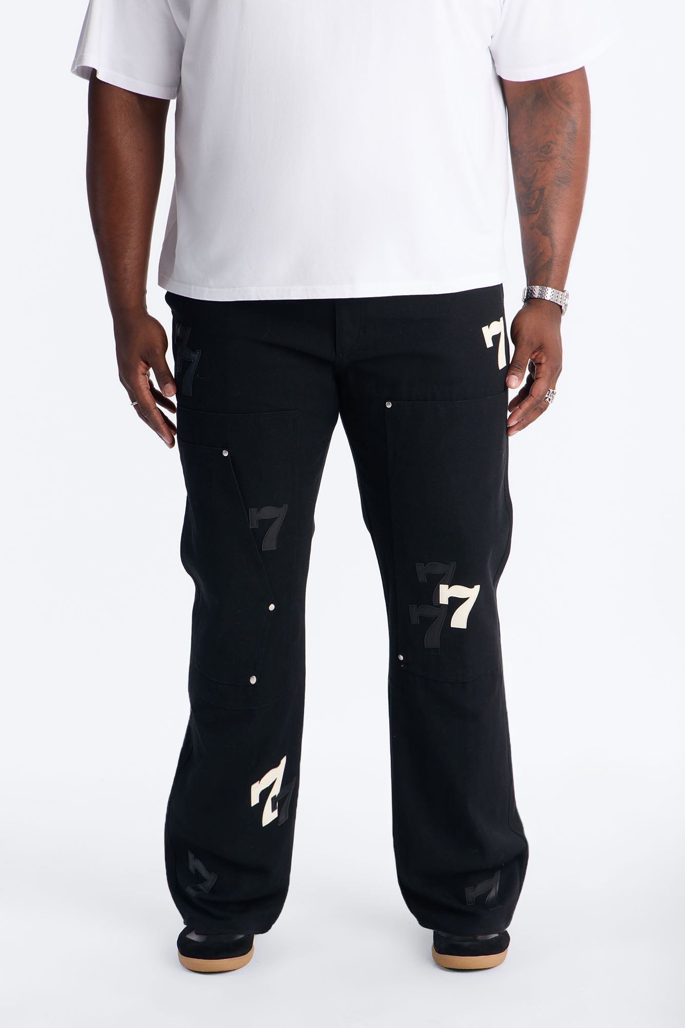 Straight Angel Numbers Pant - Black