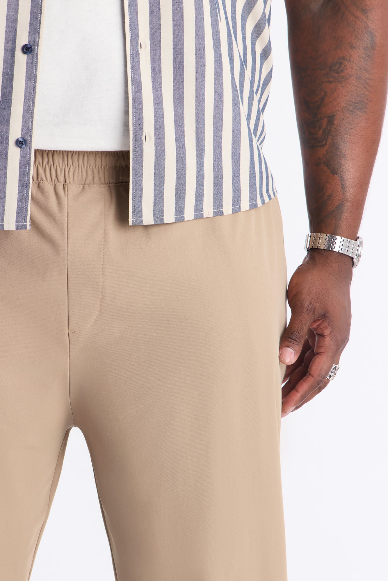 Slim Axis Slit Pant - Khaki