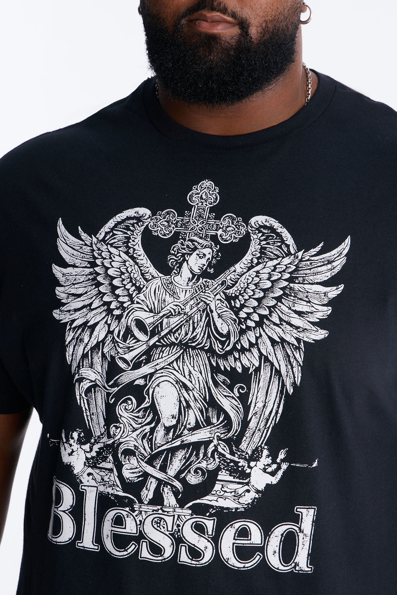 La Familia Blessed Angel Short Sleeve Tee - Black