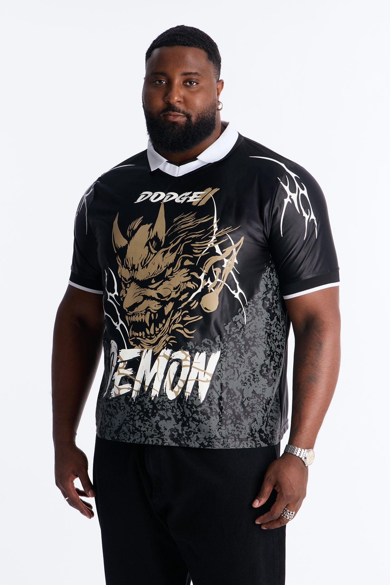 Dodge Demon Soccer Jersey Tee - Black