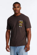 Realize Real Lies Oversized Short Sleeve Tee - Chocolate