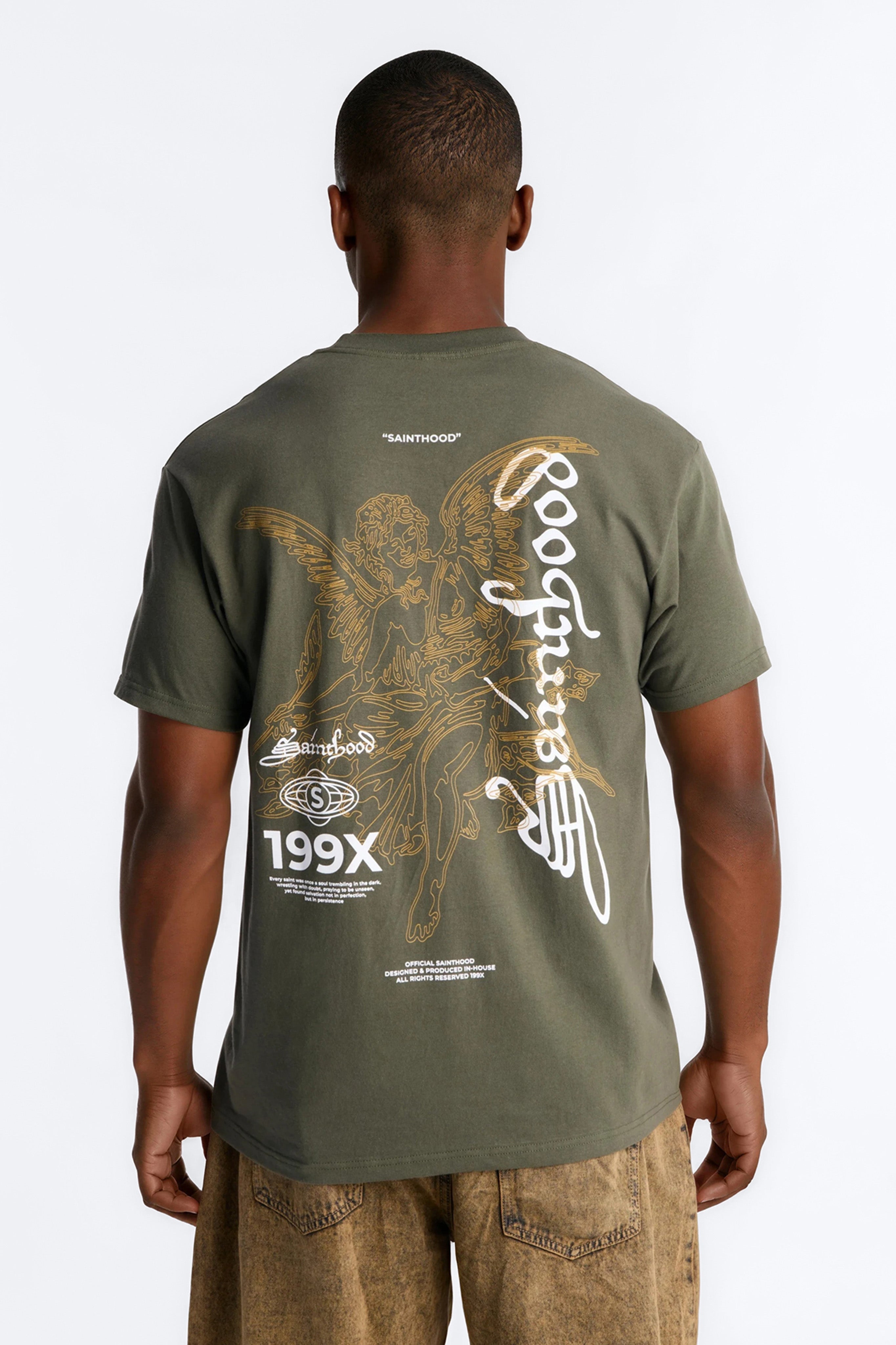 Sainthood Worldwide 199X Oversized Short Sleeve Tee - Green