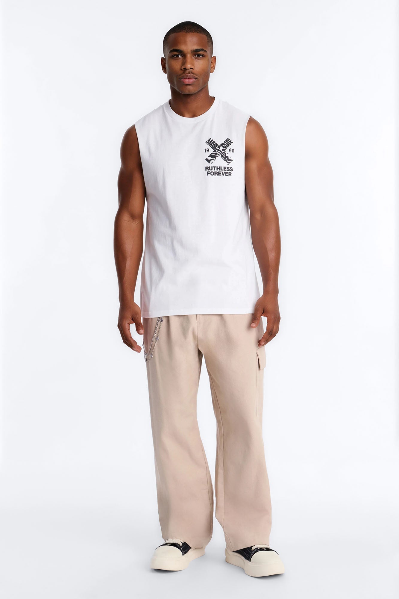 Ruthless Forever 1990 Oversized Short Sleeve Tee - White