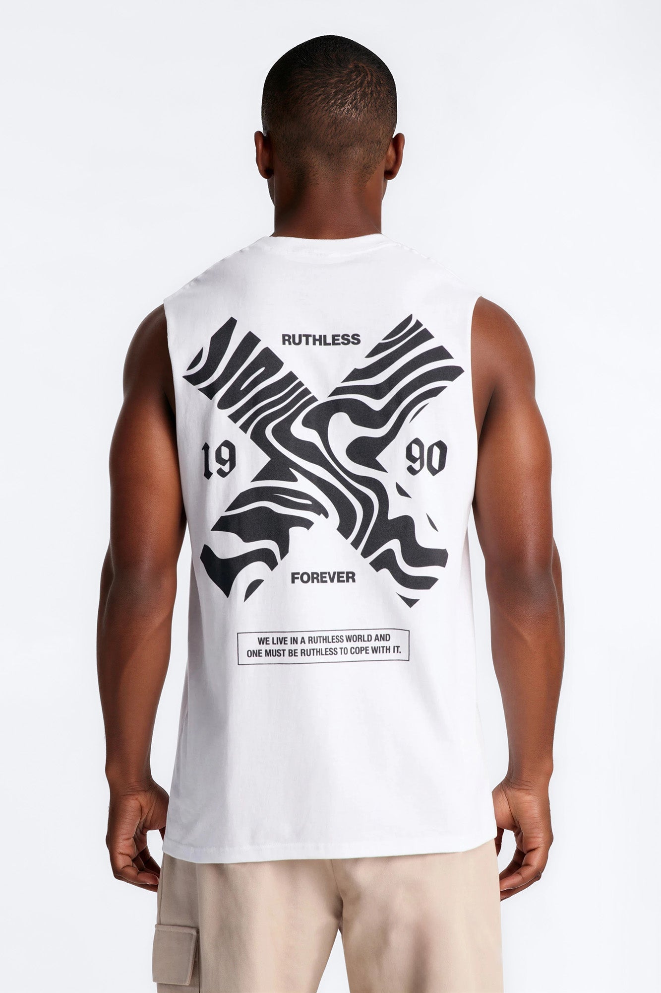 Ruthless Forever 1990 Oversized Short Sleeve Tee - White