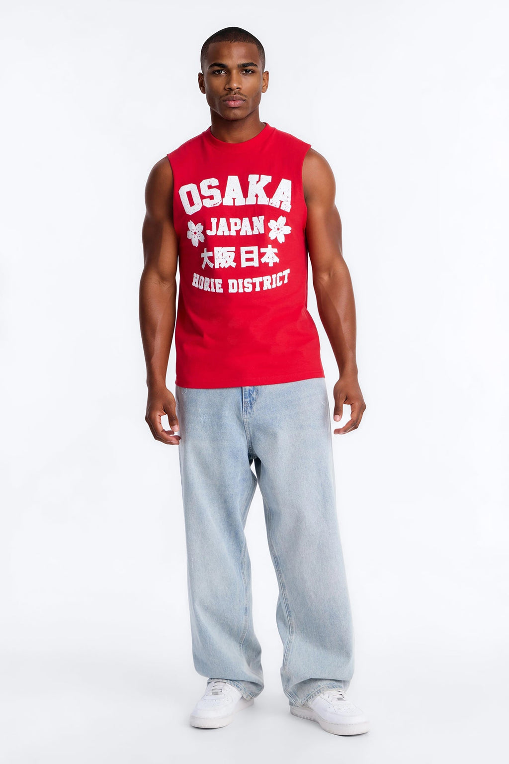 Osaka Japan Muscle Tee - Red