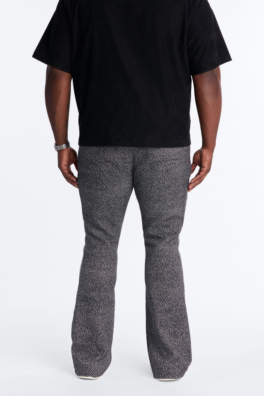 Stacked Slim Flare Tapestry Jean - Grey