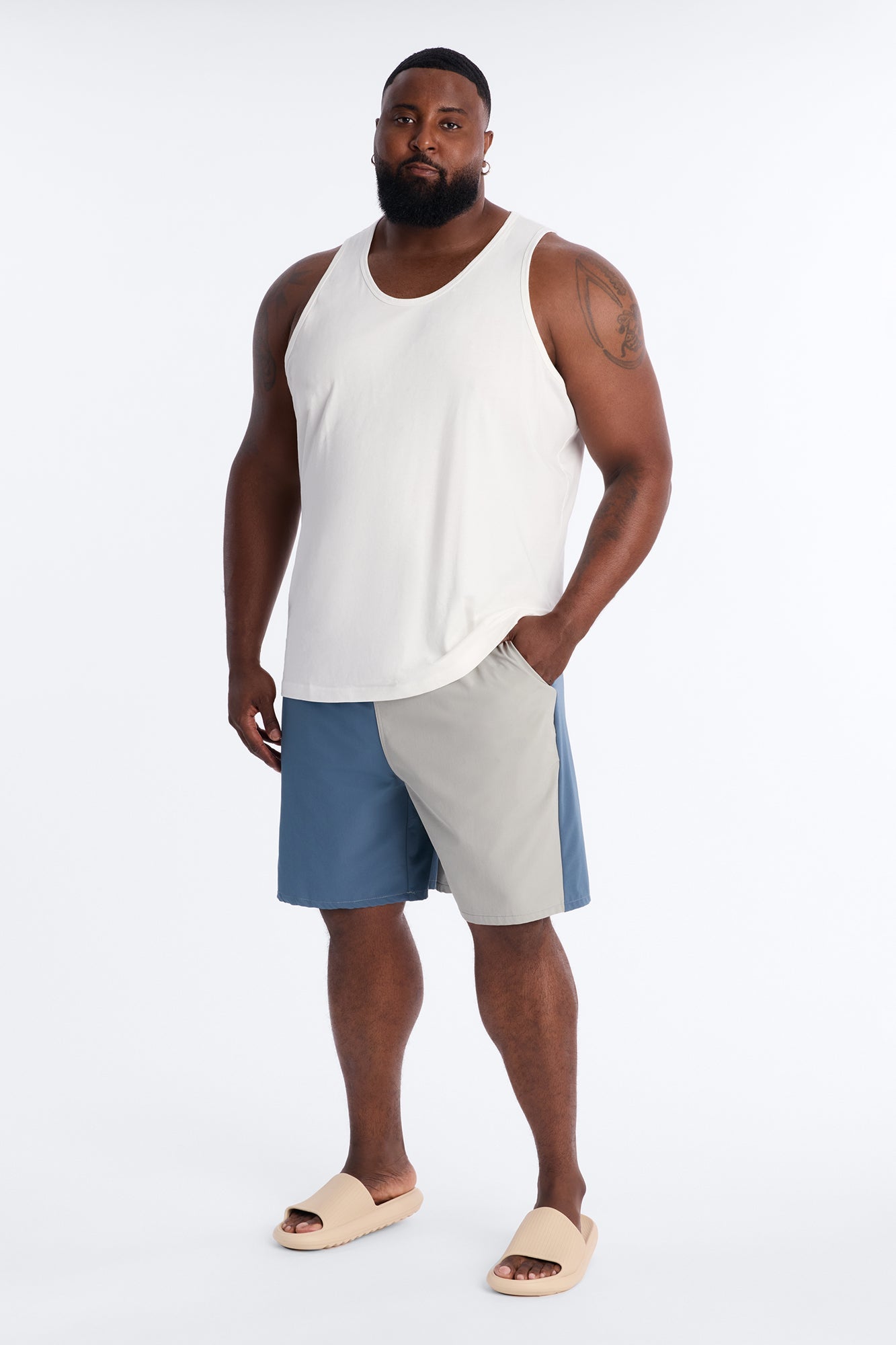 Relaxed Matari Color Blocked Short - Multi Color