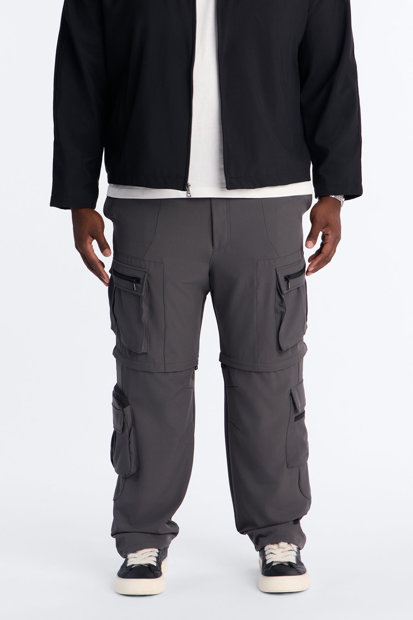 Straight Convertible Turning Point Utility Cargo Pant - Grey