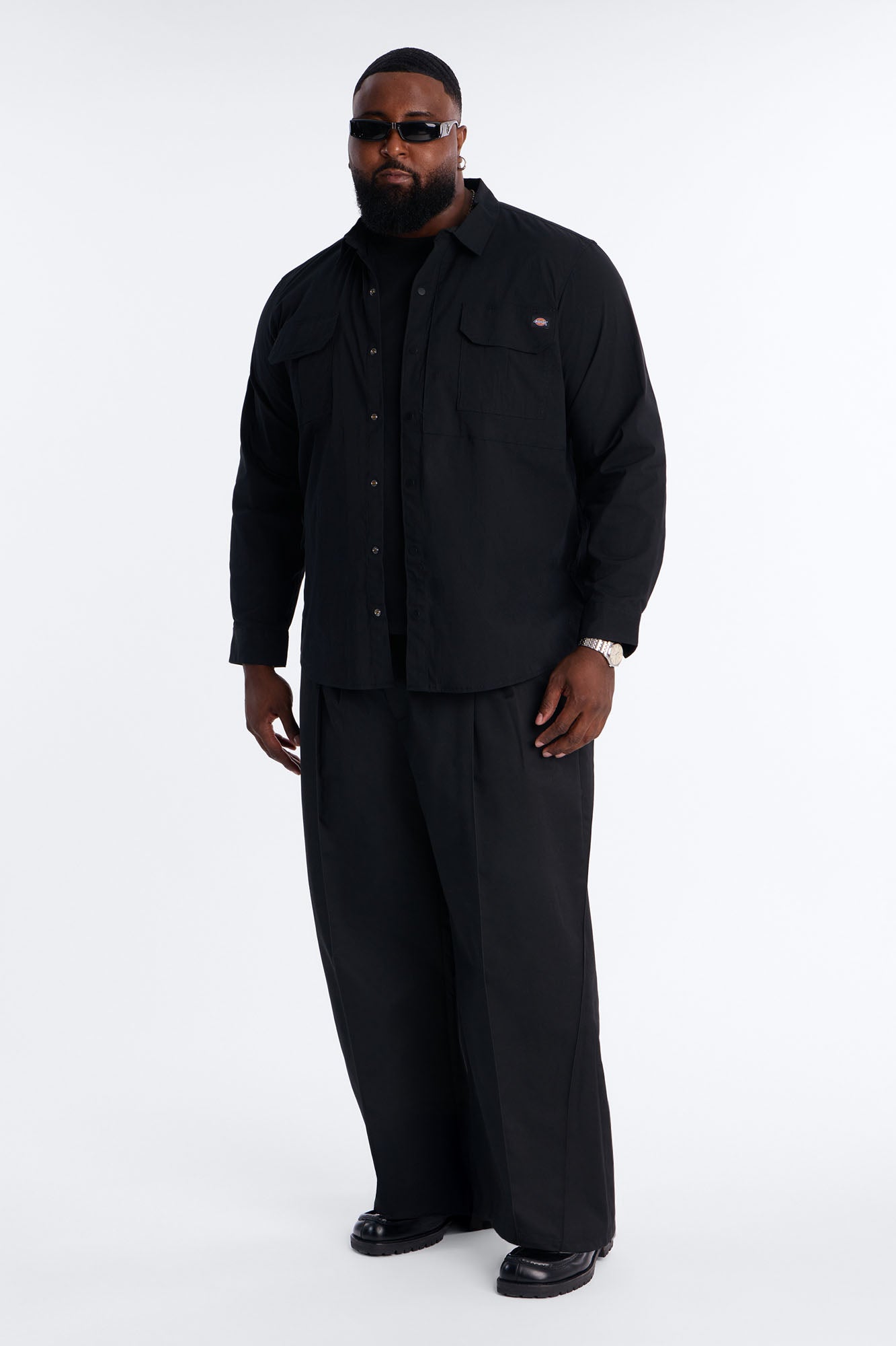 Dickies Utility Long Sleeve Work Shirt - Black