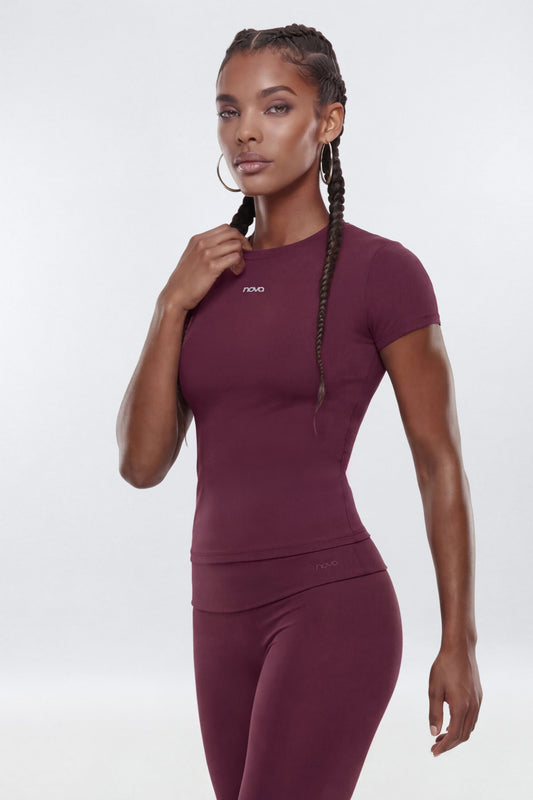 ProStretch™ Short Sleeve Sports Top - Merlot