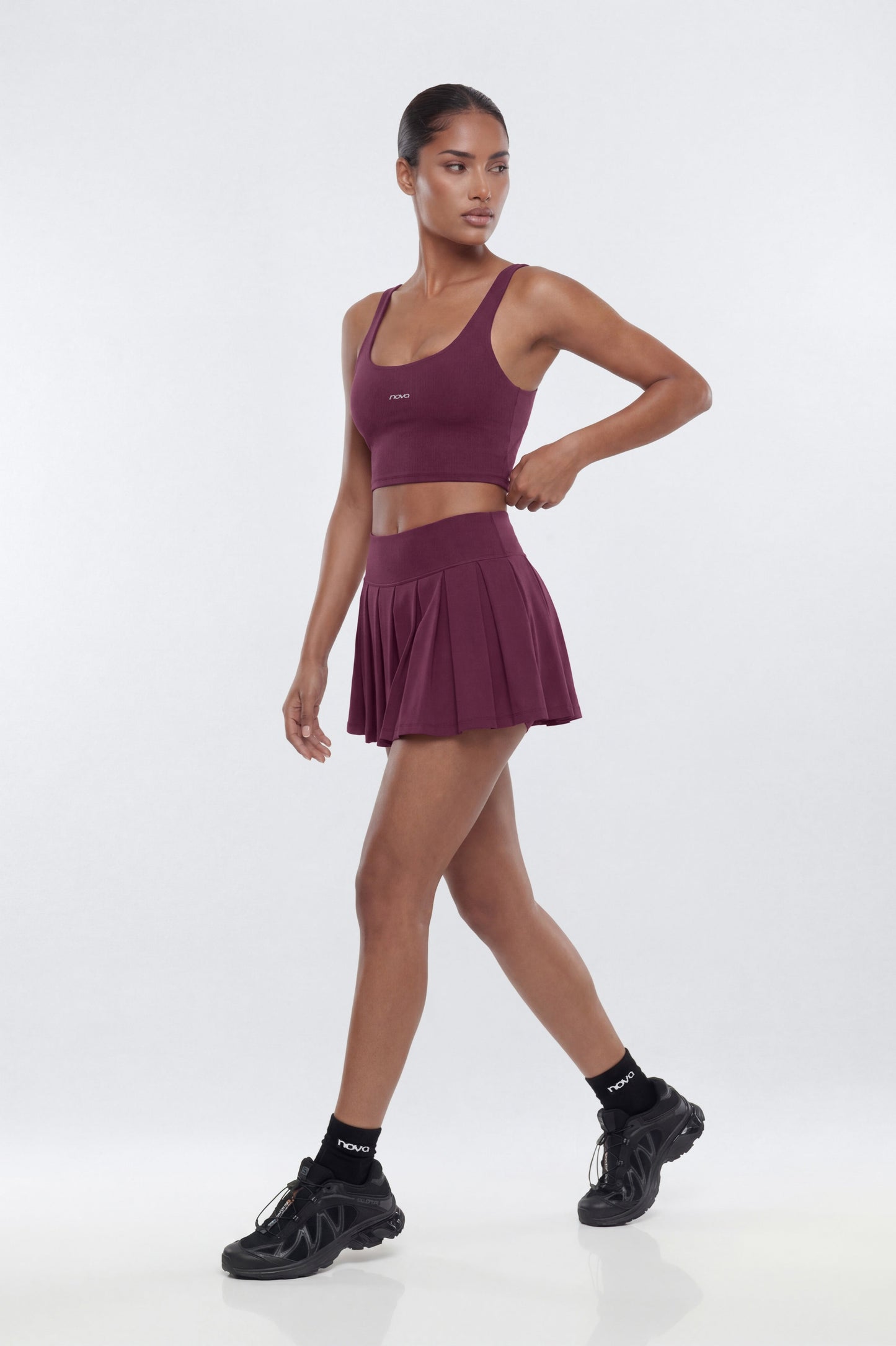ProStretch™ V Neck Sports Tank - Merlot