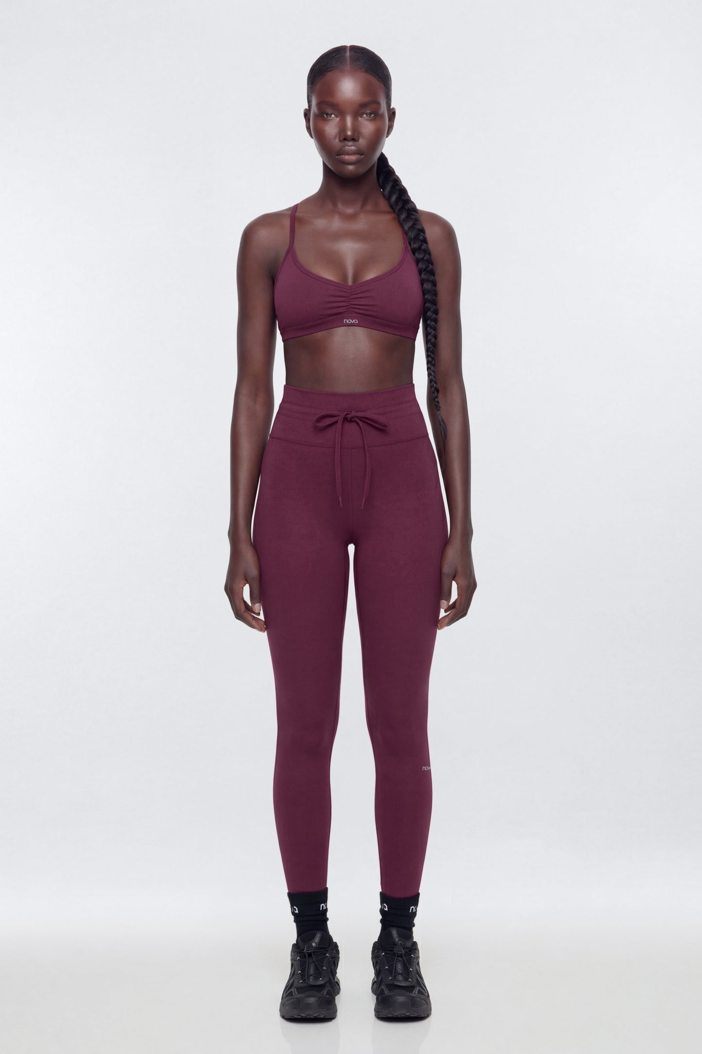 ProStretch™ Adjustable Strap Back Sports Bra - Merlot