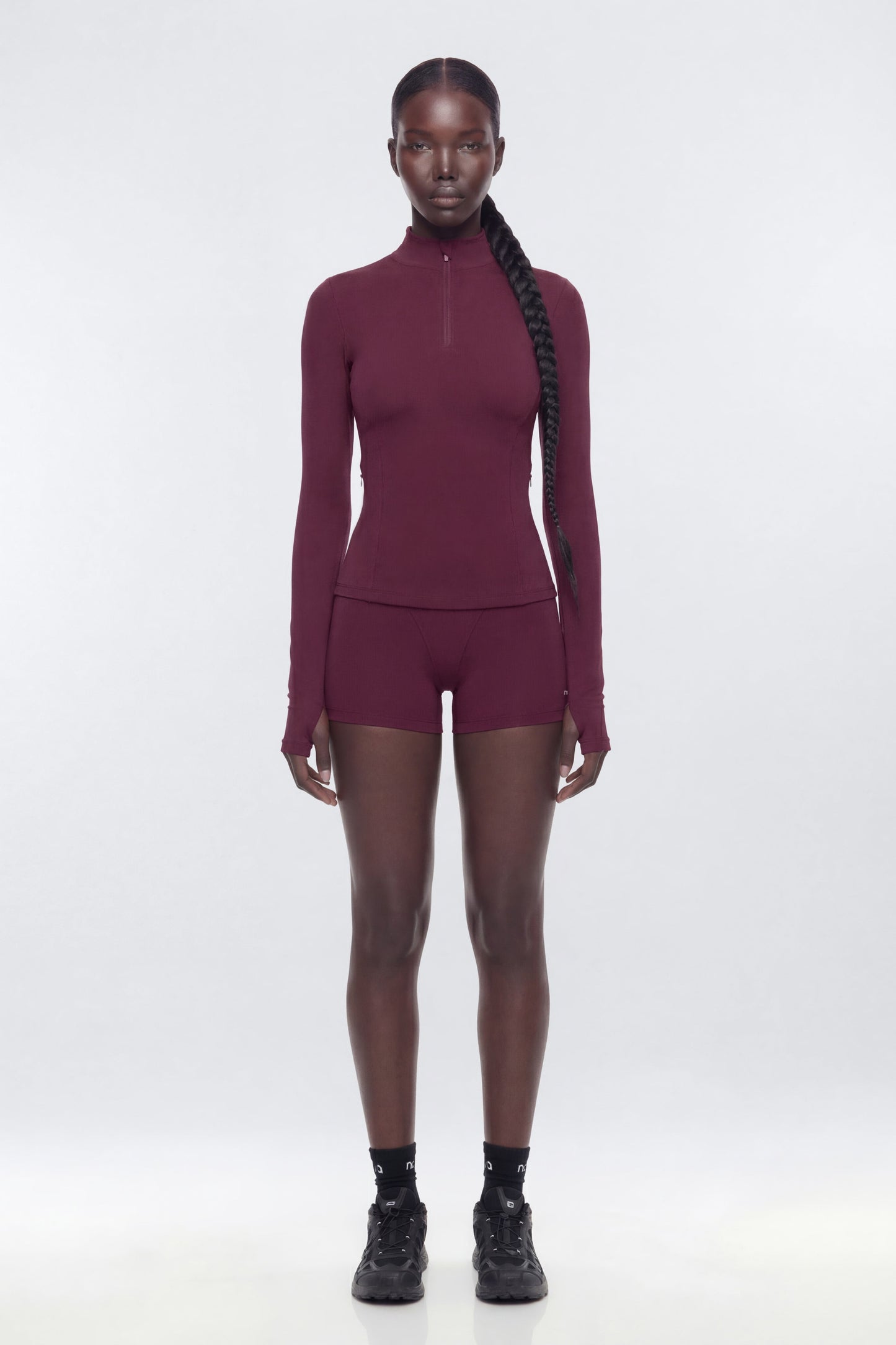 ProStretch™ Fitted Quarter Zip Active Pullover - Merlot