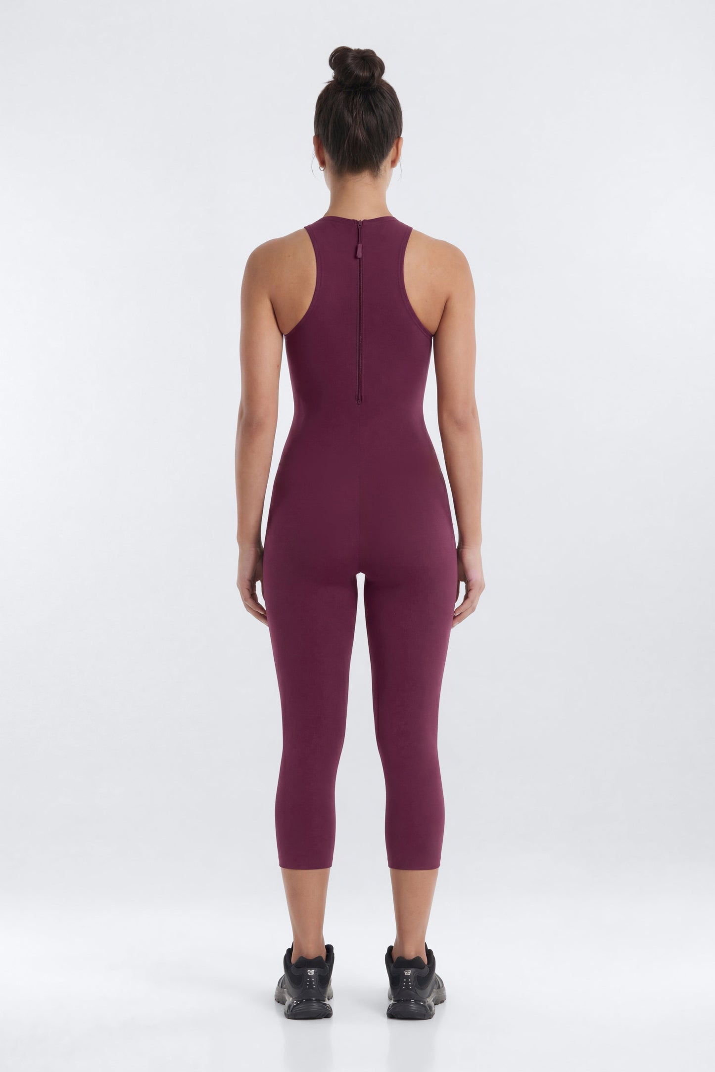 ProStretch™ 18″ High Neck Capri Jumpsuit - Merlot