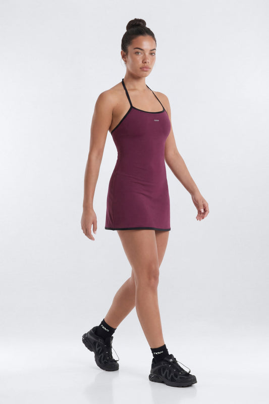 ProStretch™ Halter 2 in 1 Active Dress - Merlot