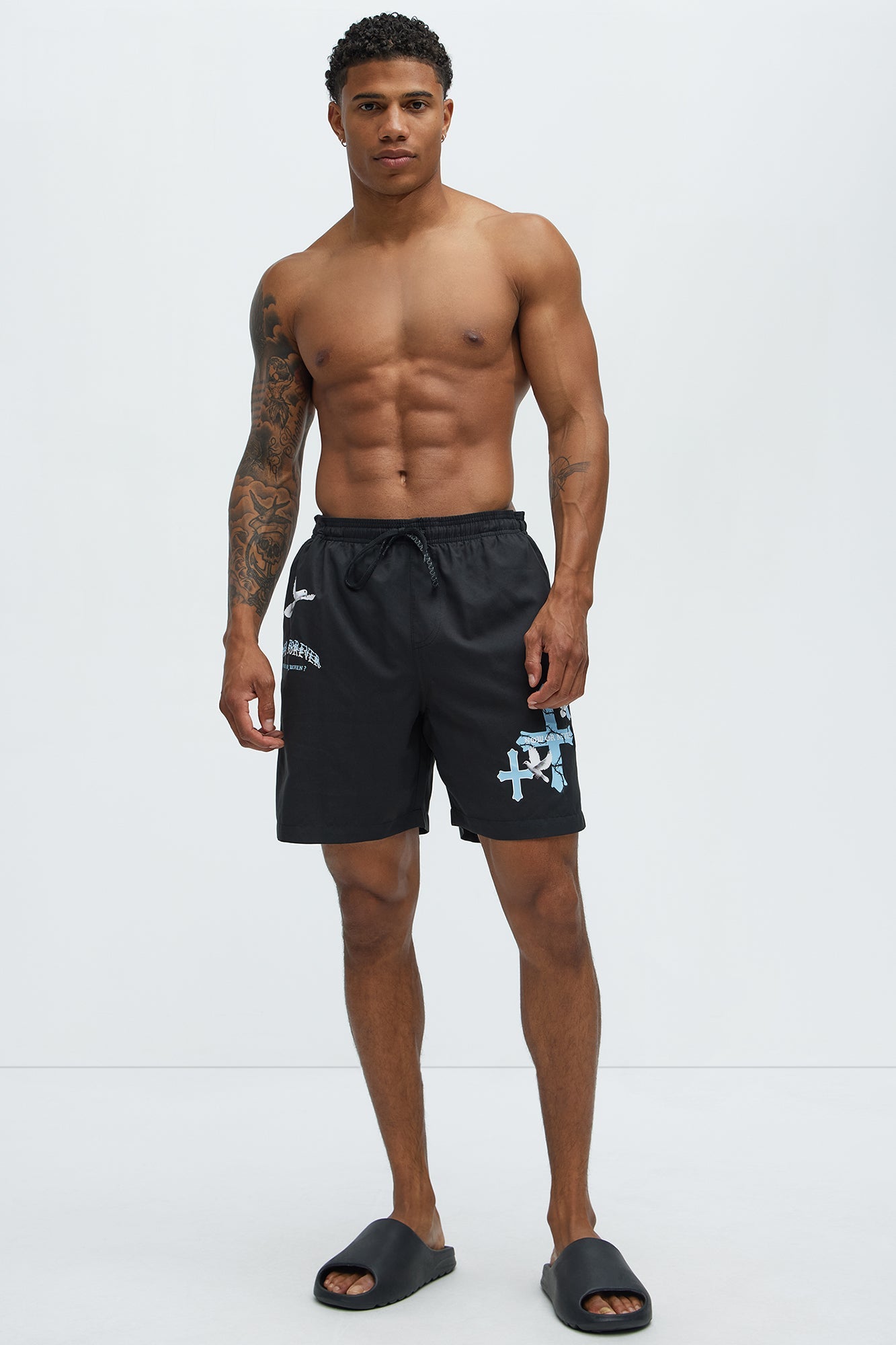Gothic Summer Swim Classic Trunk - Black