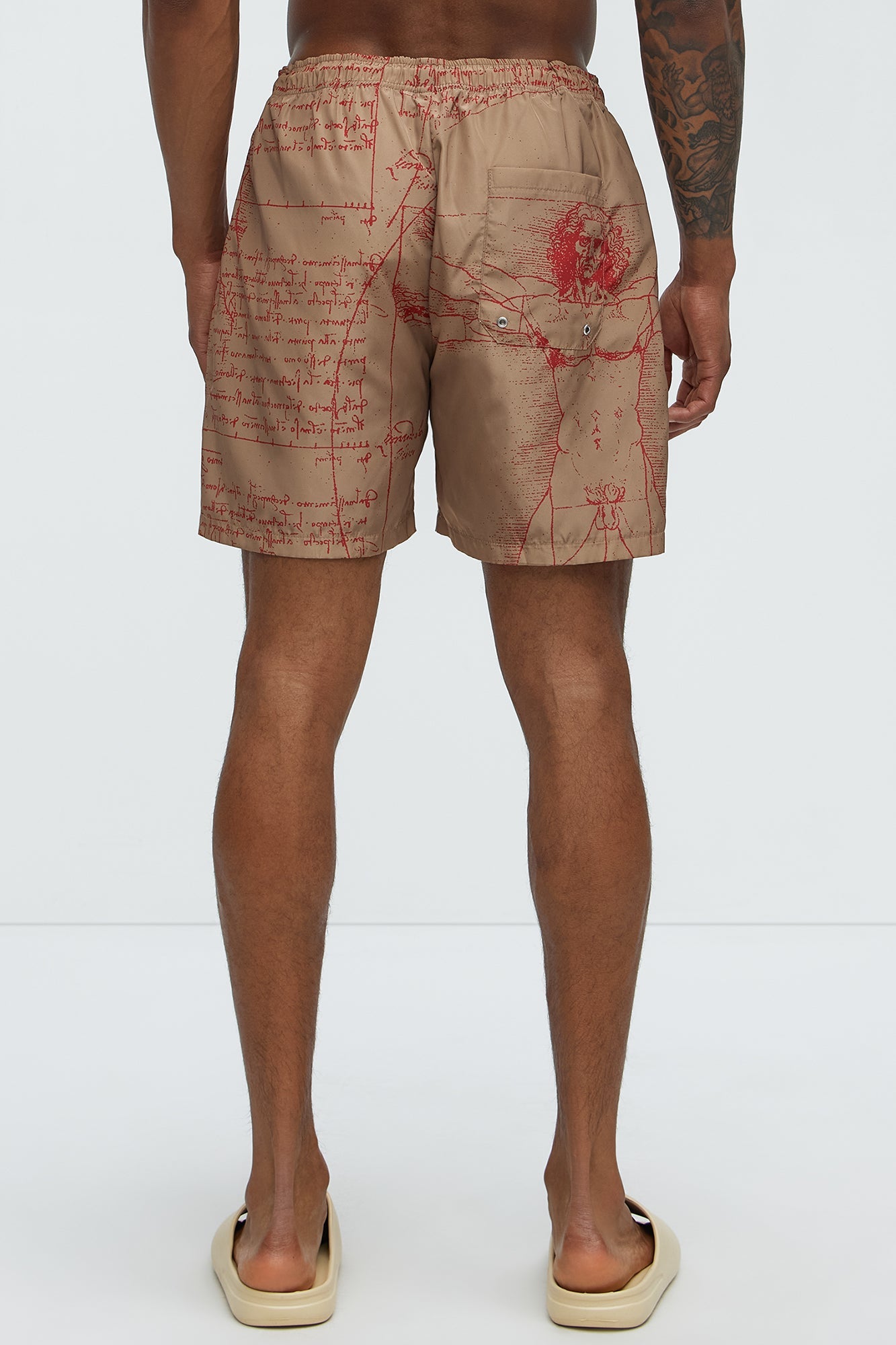 Da Vinci Museum Art Swim Mid Trunk - Multi Color