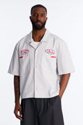 Cropped Tune Up Mechanic Shirt - Blue