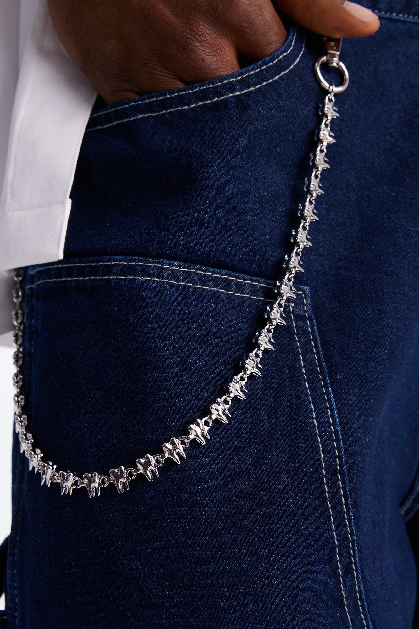 Don't Bite Me Pant Chain - Silver