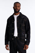 Studio Paint Denim Trucker Jacket - Dark Wash