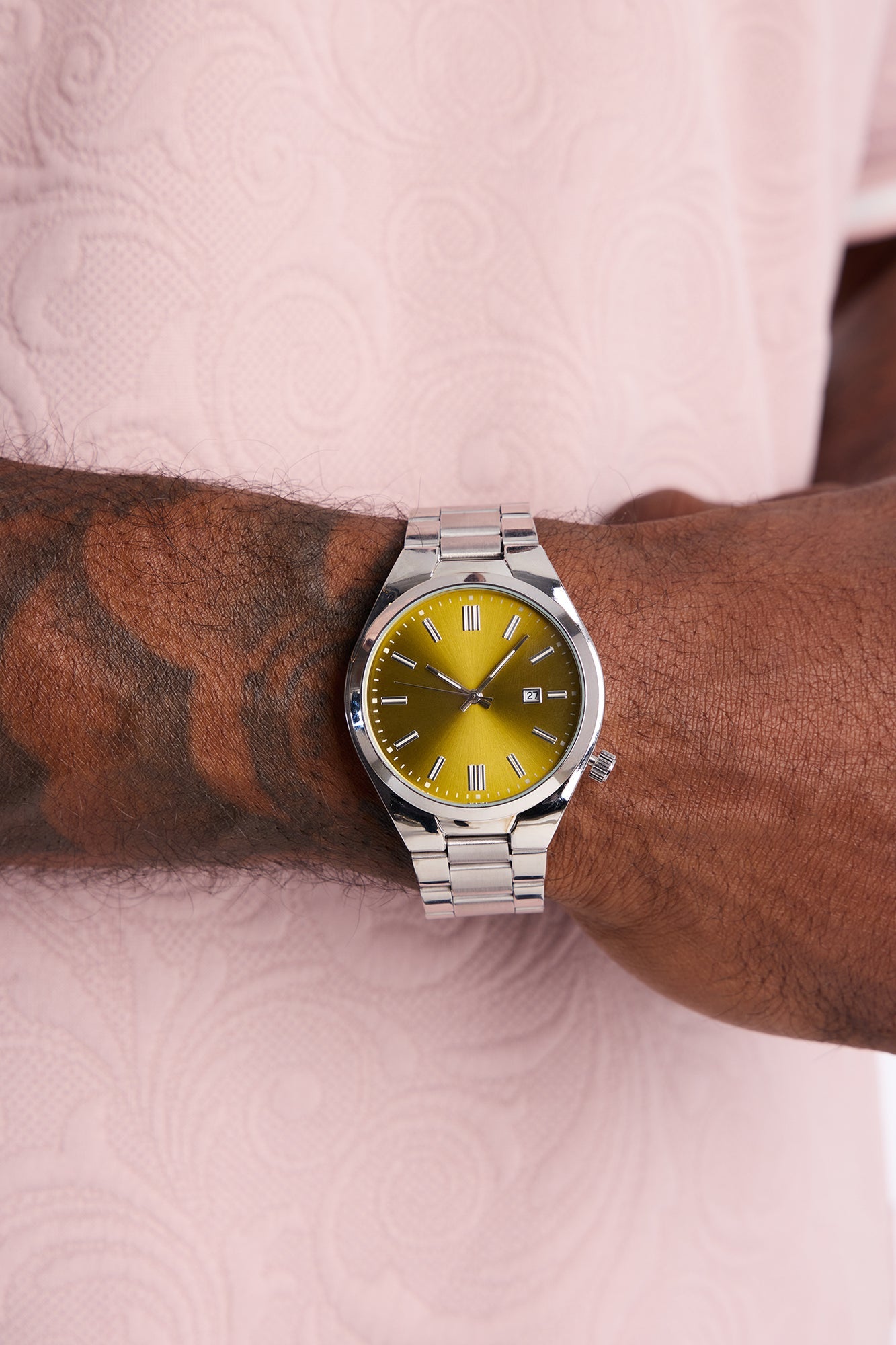Shifting Dimensions Watch - Silver/Brown