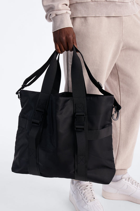 Nylon Urban Utility Messenger Bag - Black