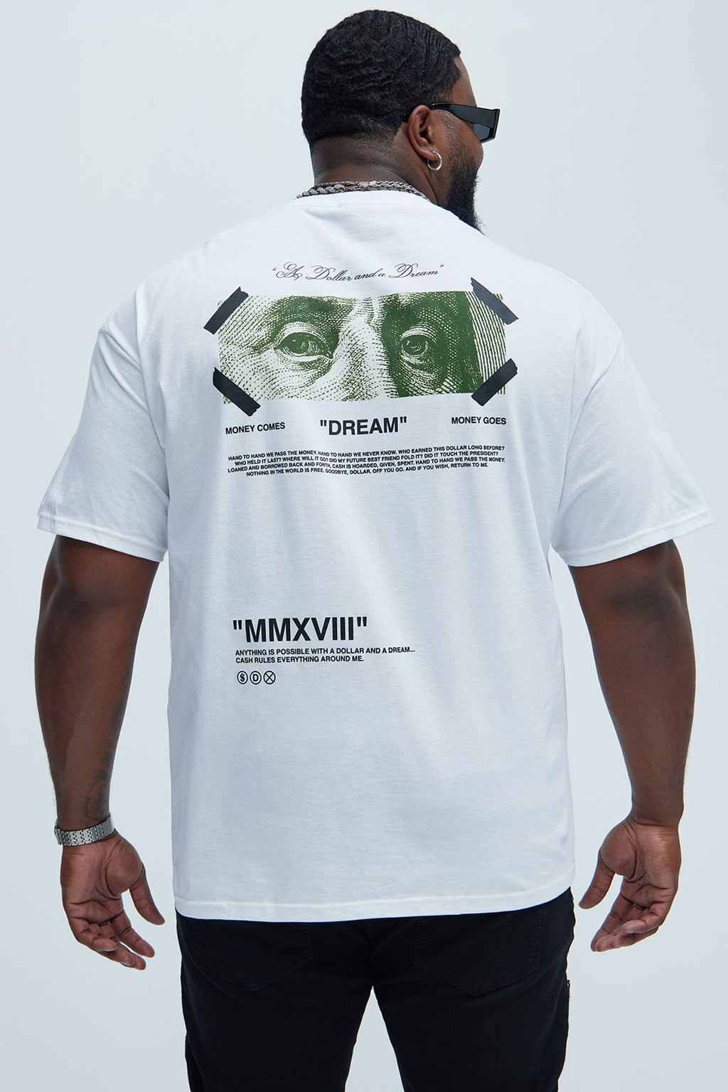 A Dollar And A Dream Short Sleeve Tee - White