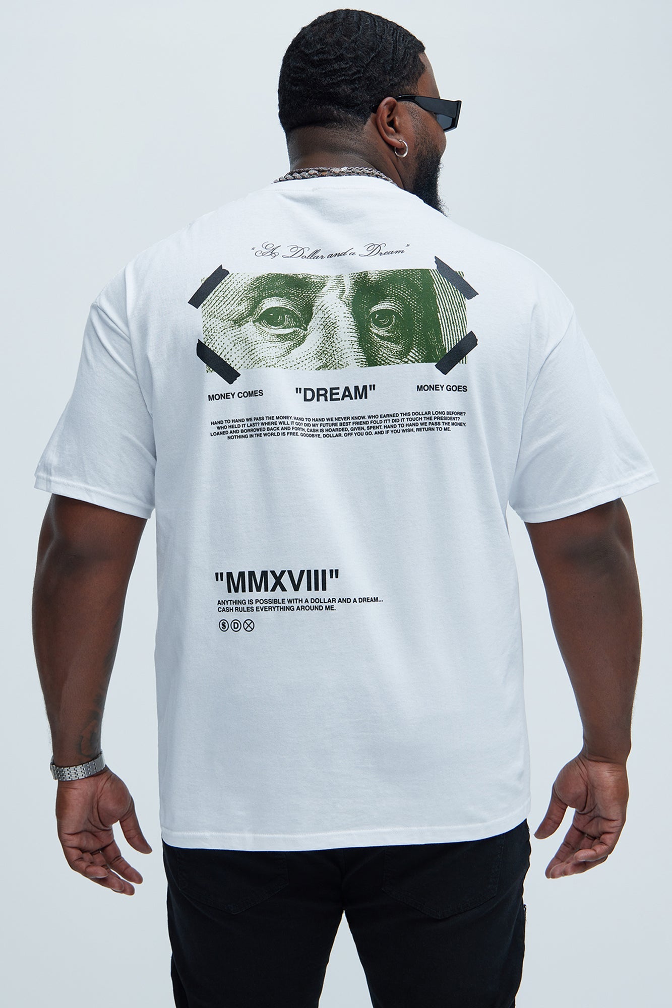 A Dollar And A Dream Short Sleeve Tee - White