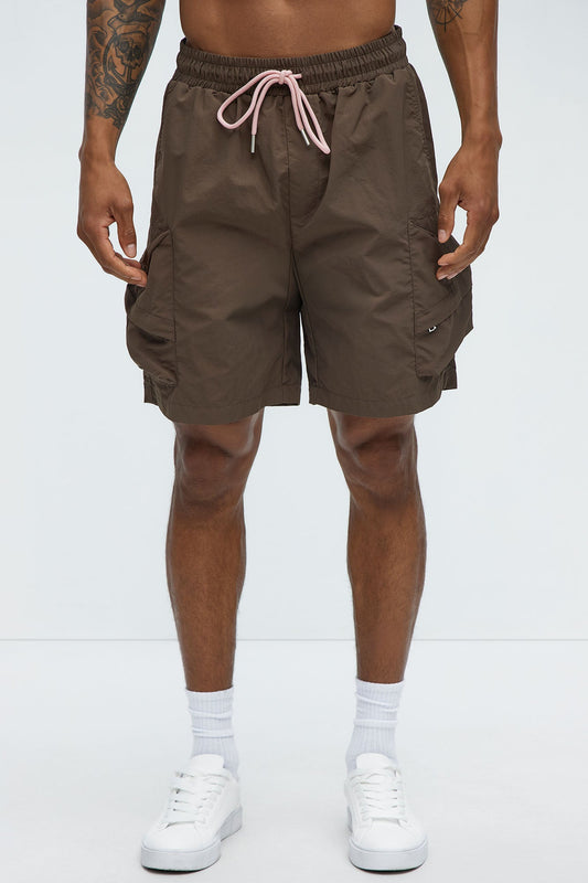 Take A Hike Cargo Shorts - Brown