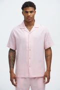 Bahamas Linen Shirt - Pink