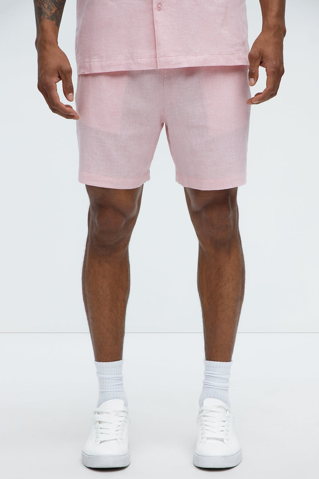 Bahamas Linen Shorts - Pink